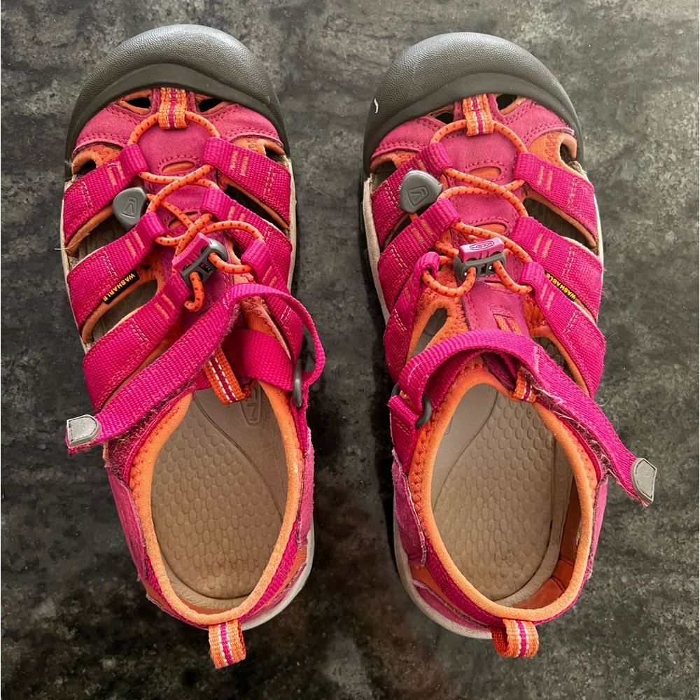 Pink and orange size 5 Keen sandals
